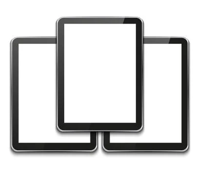 Vector modern computer tablet on white Illustrazione stock