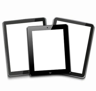 Vector modern computer tablets on white Illustrazione stock