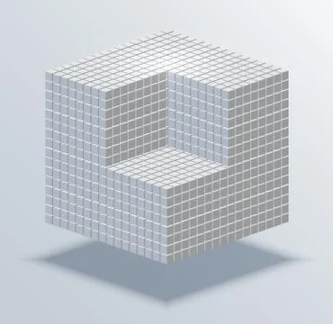 Vector modern cube business background. Stock Illustration