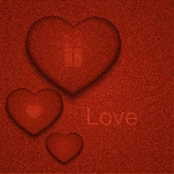 Vector modern denim heart background. Stock-Illustration