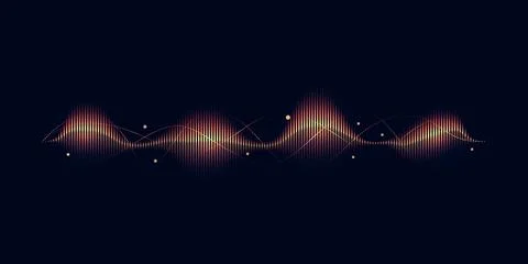 Vector modern digital gradient wave. Abstract illustration of an equalizer wi Stock Illustration