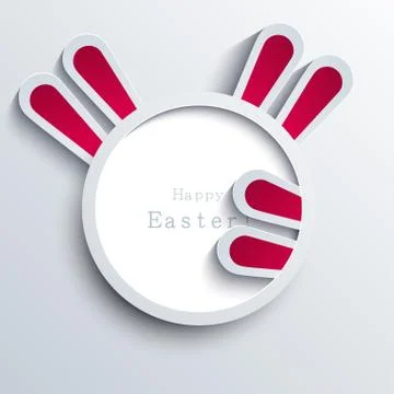 Vector modern easter bunny background. Illustrazione stock