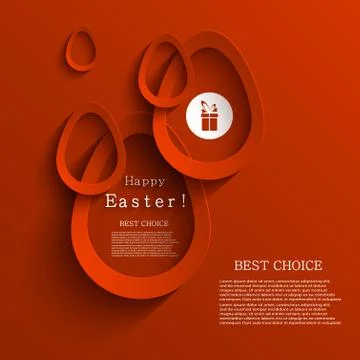 Vector modern easter egg background. Illustrazione stock