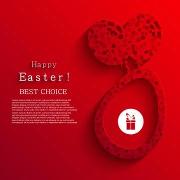 Vector modern easter egg background. Eps 10 Illustrazione stock