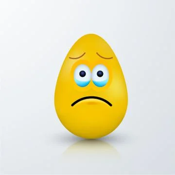 Vector modern easter emoji egg with shadow Illustrazione stock