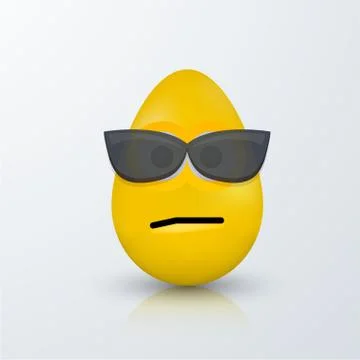 Vector modern easter emoji egg with shadow Illustrazione stock