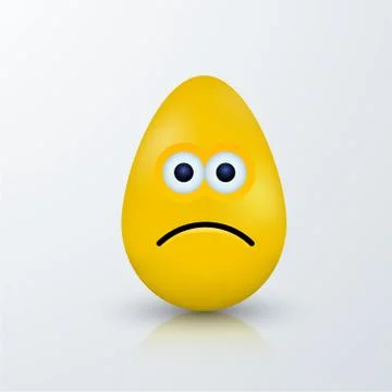 Vector modern easter emoji egg with shadow Stock Illustration