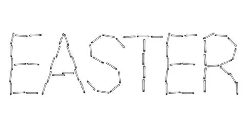 Vector modern easter word background. Eps 10 Stock Illustration