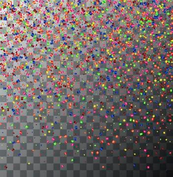 Vector modern festive confetti on transparent background Stock-Illustration