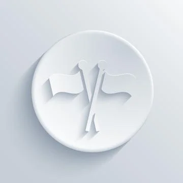 Vector modern flags light circle icon Stock Illustration