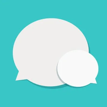 Vector modern flat bubble speech Illustrazione stock