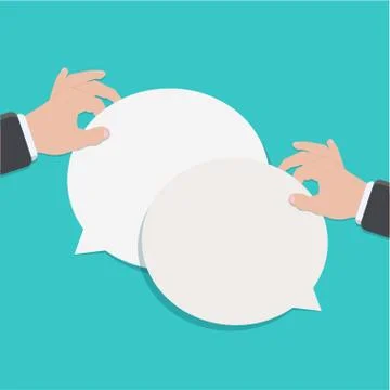 Vector modern flat bubble speech Stock Illustration