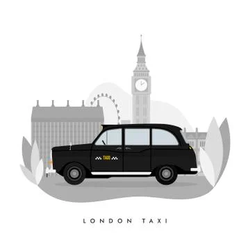 Vector modern flat design web icon on commercial transport London classic bla Stock Illustration