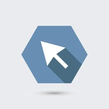 Vector modern flat icon with long shadow. イラスト素材