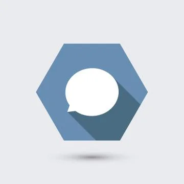 Vector modern flat icon with long shadow. Stock Illustration