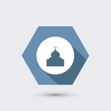 Vector modern flat icon with long shadow. Stock Illustration