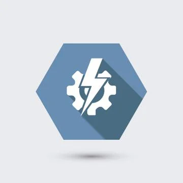 Vector modern flat icon with long shadow. Stock Illustration