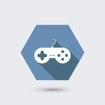 Vector modern flat icon with long shadow. Illustrazione stock