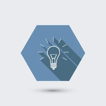 Vector modern flat icon with long shadow. Stock Illustration
