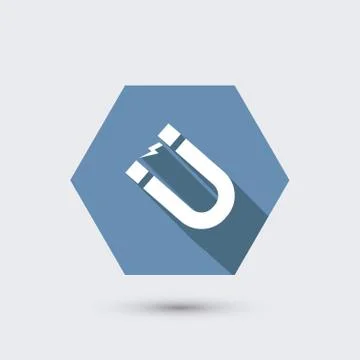 Vector modern flat icon with long shadow. Stock Illustration