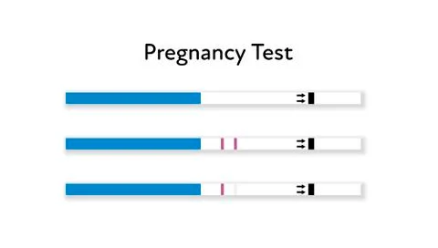 Vector modern flat pregnancy test kit. Stock Illustration