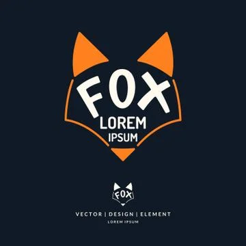 Vector modern Fox logo and emblem. Stock Illustration