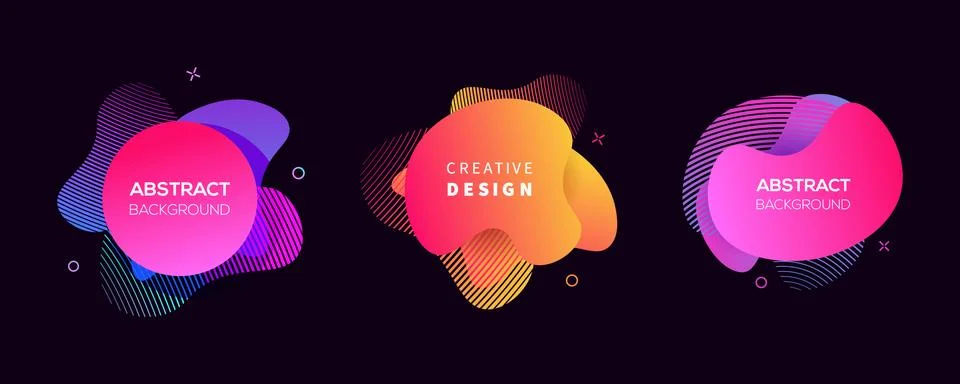 Vector modern futuristic cover elements set Illustrazione stock