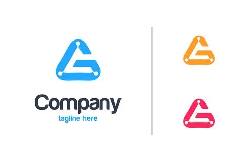 Vector modern G letter logo collection Stock Illustration