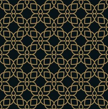 Vector modern geometric tiles pattern. golden lined shape. Abstract art deco 스톡 일러스트