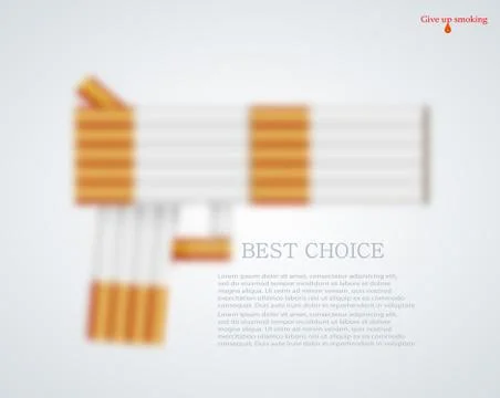 Vector modern give up smoking background Ilustração Stock