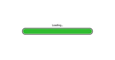 Vector modern green loading bar on white background Stock Illustration