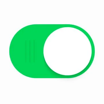 Vector modern green slider button on white background 스톡 일러스트