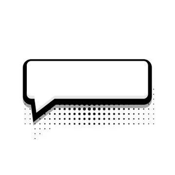 Vector modern halftone bubble speech icon on white background Stock Illustration