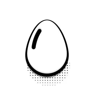 Vector modern halftone easter icon on white background Illustrazione stock