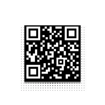Vector modern halftone qr code icon on white background Stock Illustration