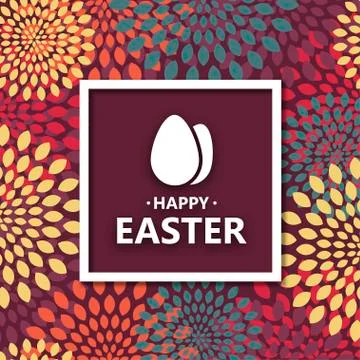 Vector modern Happy Easter  background 스톡 일러스트