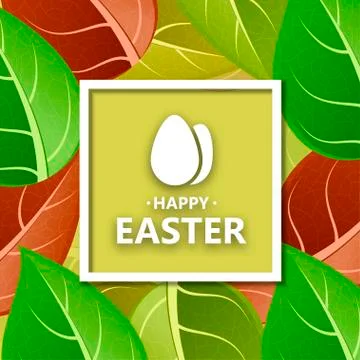 Vector modern Happy Easter background Illustrazione stock
