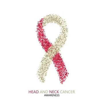 Vector modern head and neck cancer awareness circles desigen Stockillustratie