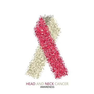 Vector modern head and neck cancer awareness circles desigen Stockillustratie