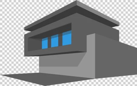 Vector modern house, 3D Ilustración de archivo