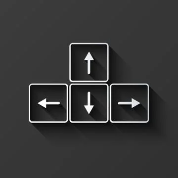 Vector modern keyboard arrows button background Stock Illustration