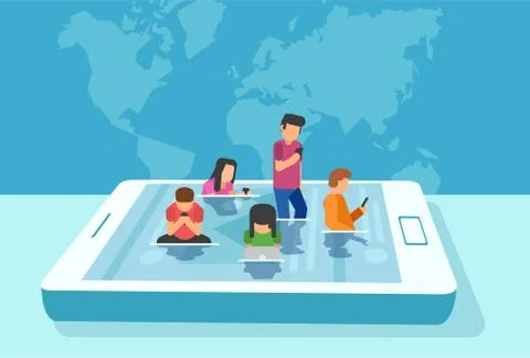 Vector of a modern lifestyle concept Stock Illustration