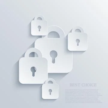 Vector modern lock background. Stock Illustration