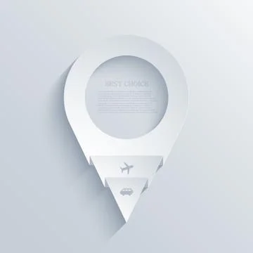 Vector modern map pointer background Stock Illustration