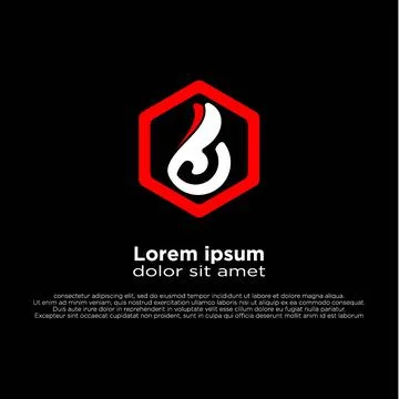 Vector, modern minimalist logo design elements. isolated on a black backgroun Stock Illustration