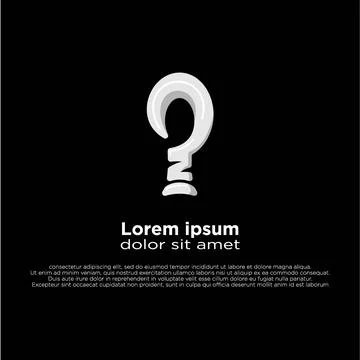 Vector, modern minimalist logo design elements. isolated on a black backgroun Illustrazione stock