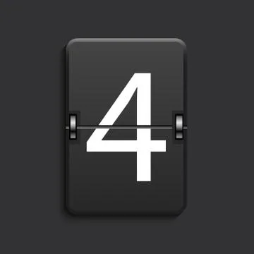 Vector modern numeric scoreboard with shadow. Stock Illustration