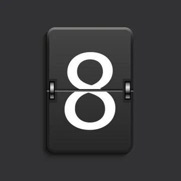 Vector modern numeric scoreboard with shadow. Stock-Illustration
