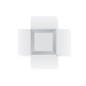 Vector modern open box on white background Illustrazione stock