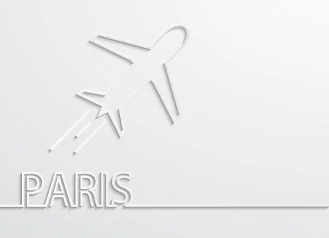 Vector modern paris capital background. Illustrazione stock
